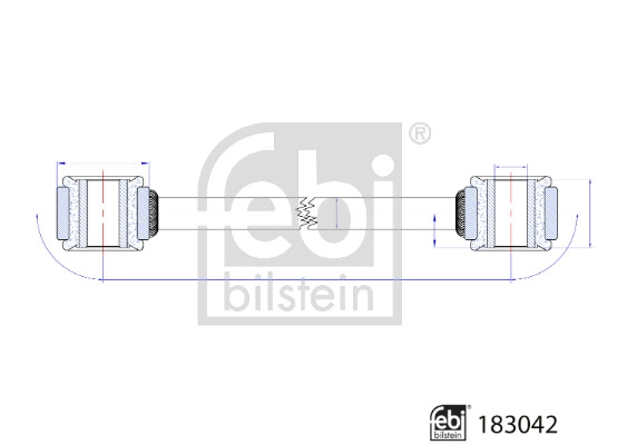 Тяга / стойка стабилизатор FEBI BILSTEIN 183042