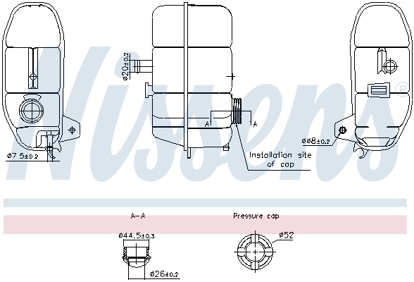 Компенсационный бак охлаждающая жидкость first fit NISSENS 996332