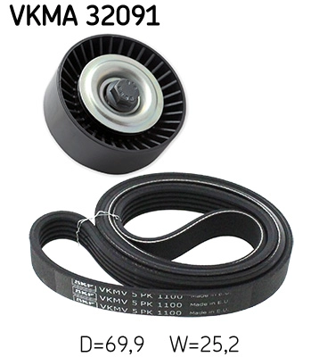 Поликлиновой ременный комплект SKF VKMA 32091