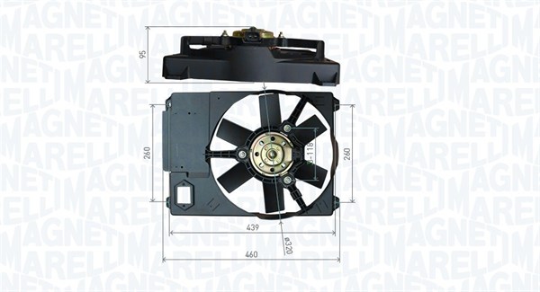 Вентилятор охлаждение двигателя MAGNETI MARELLI 069422800010