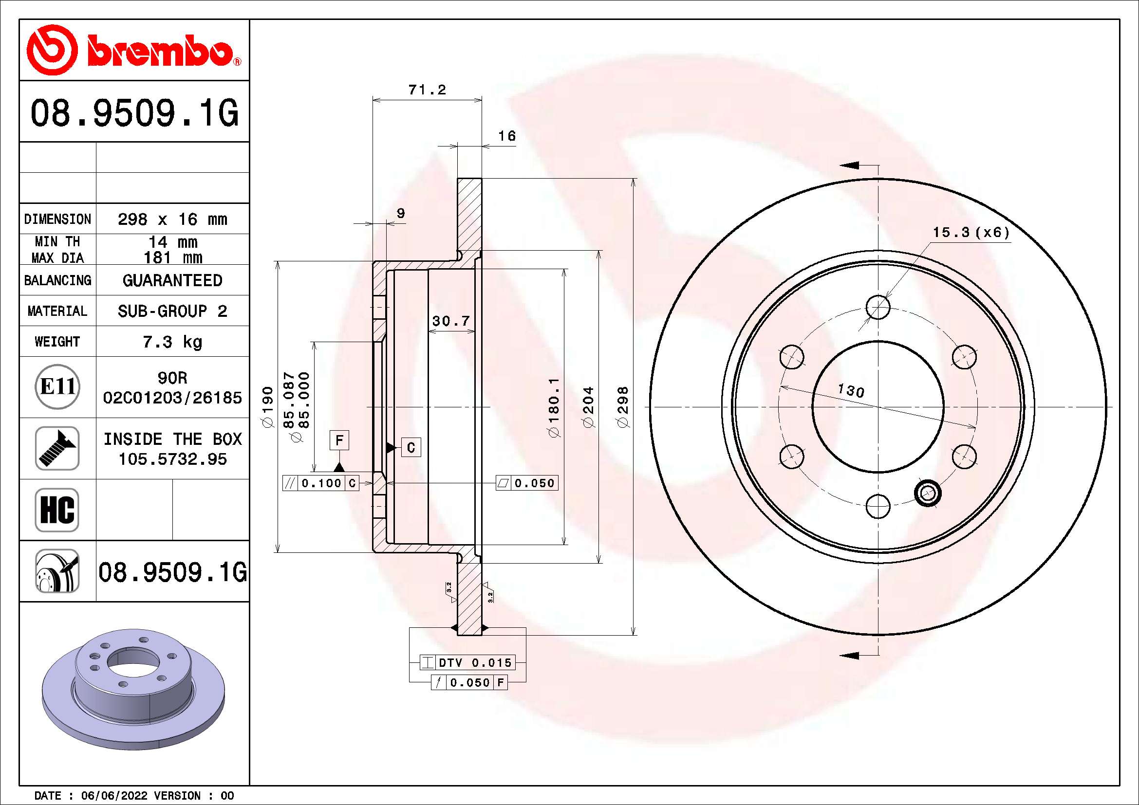 Комплект тормозов дисковый тормозной механизм beyond line - greenance BREMBO KT 10 028