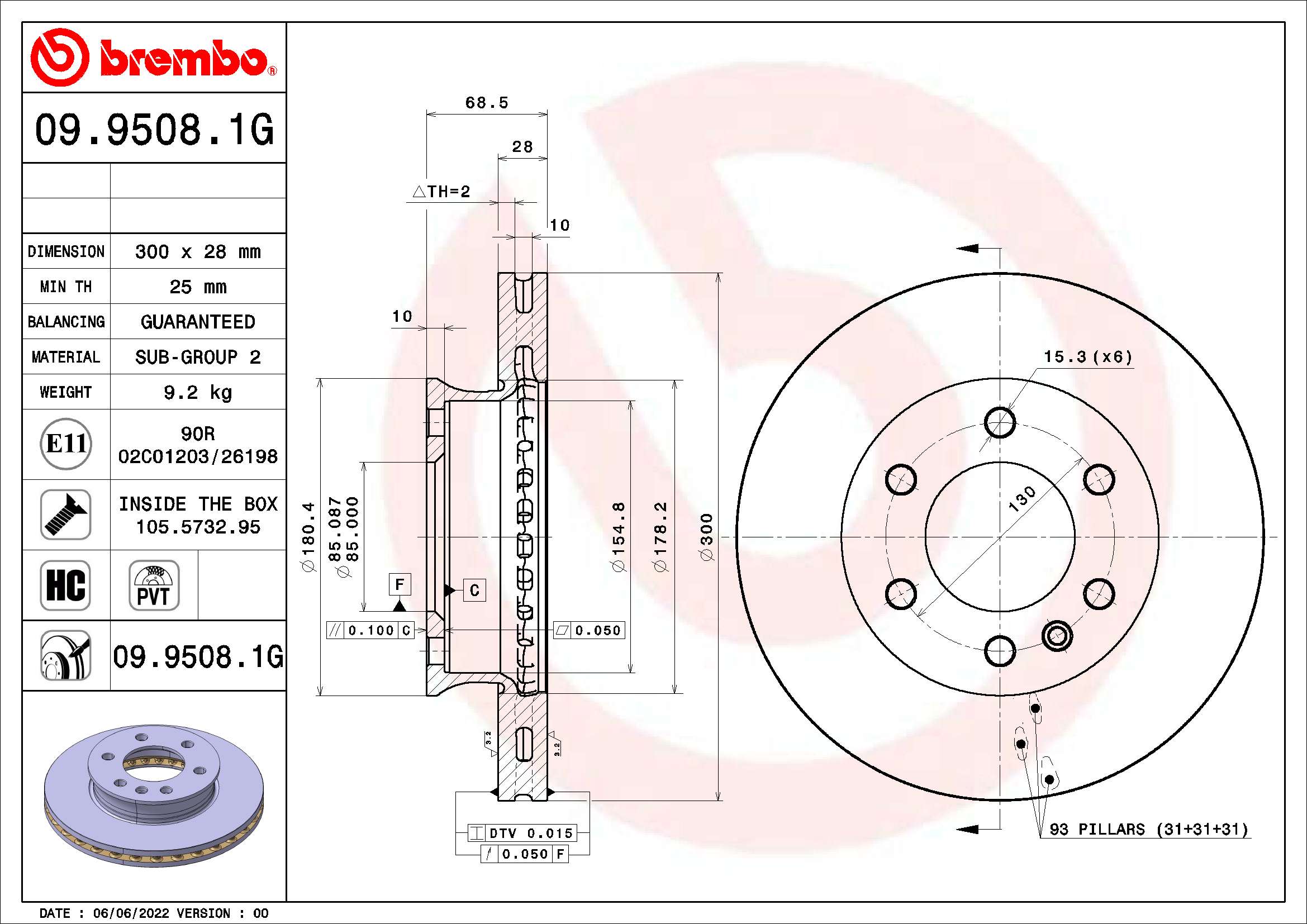 Комплект тормозов дисковый тормозной механизм beyond line - greenance BREMBO KT 10 026