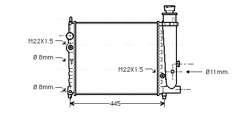 Радиатор охлаждение двигателя AVA QUALITY COOLING PE2073