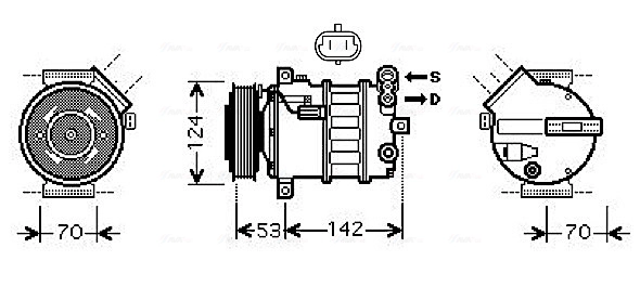 Компрессор кондиционер AVA QUALITY COOLING SBAK063