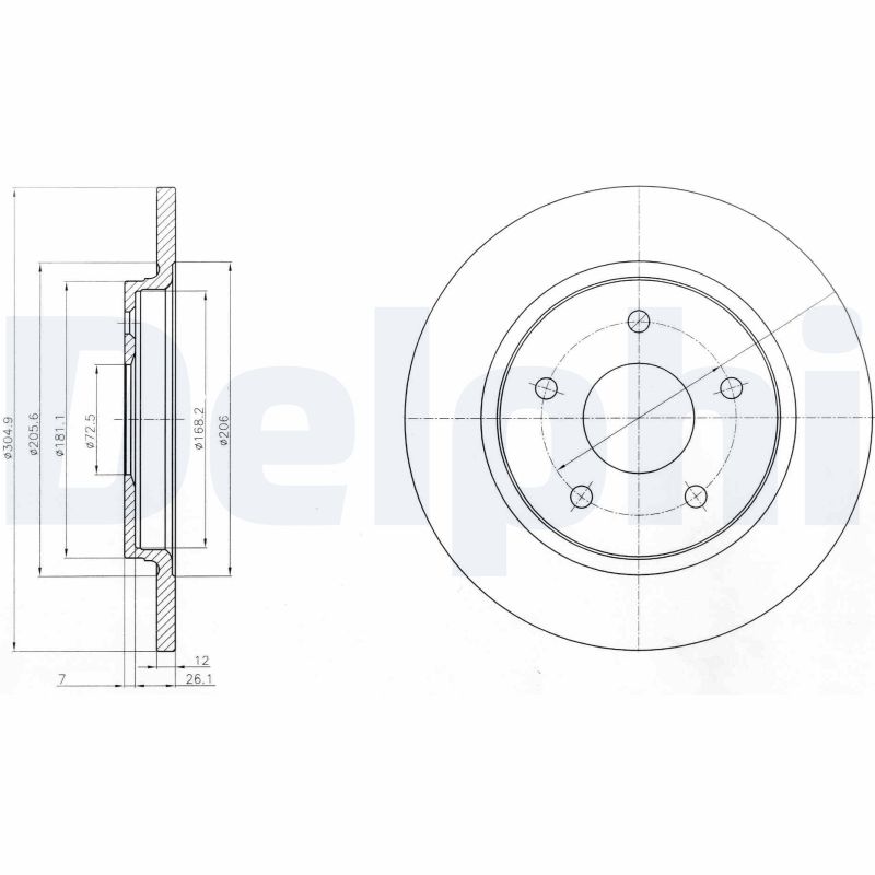 Тормозной диск DELPHI BG4247