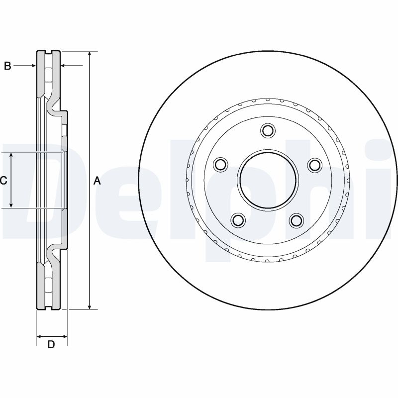 Тормозной диск DELPHI BG4759C