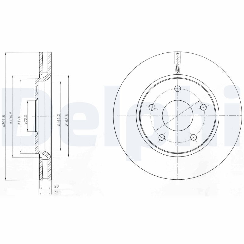 Тормозной диск DELPHI BG4248