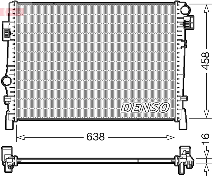 Радиатор охлаждение двигателя DENSO DRM09054