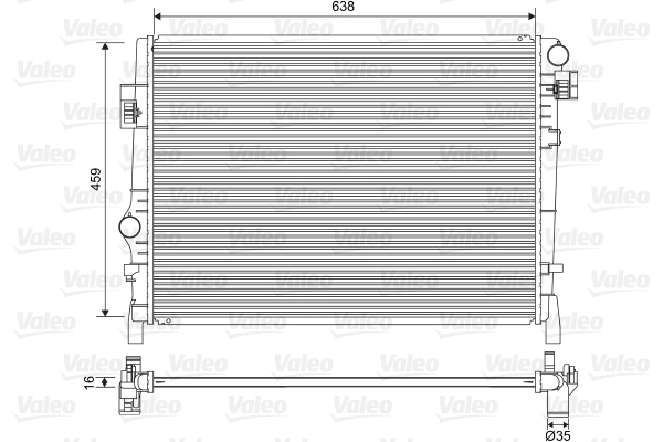 Радиатор охлаждение двигателя VALEO 701553