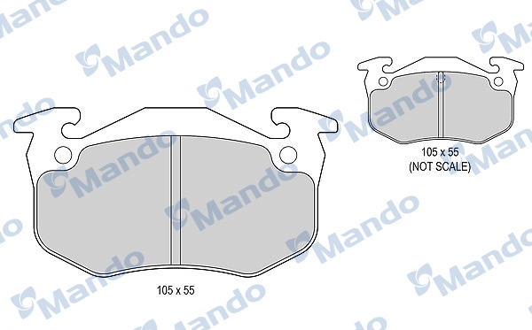 Комплект тормозных колодок дисковый тормоз MANDO MBF015079