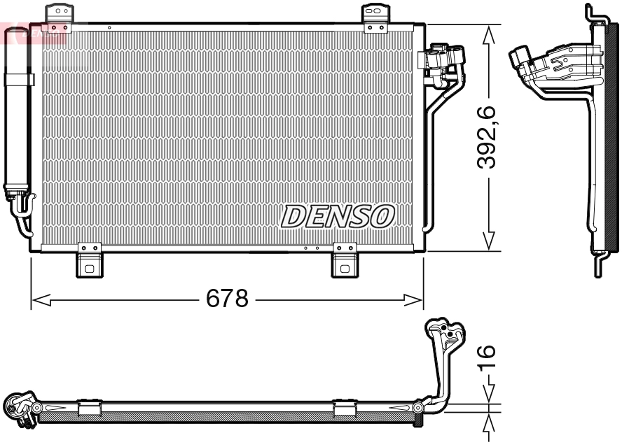 Конденсатор кондиционер DENSO DCN44015