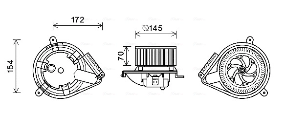 Вентилятор салона AVA QUALITY COOLING MS8626