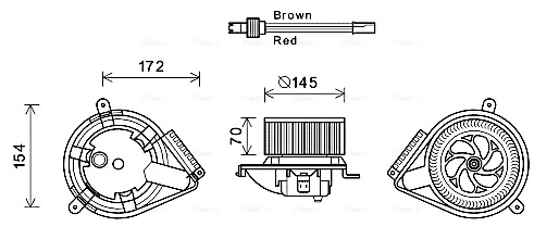 Вентилятор салона AVA QUALITY COOLING MS8627