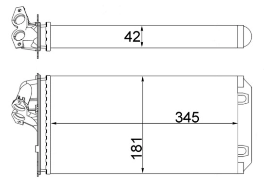 Теплообменник отопление салона behr MAHLE/KNECHT AH 64 000S