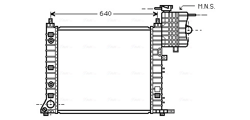 Радиатор охлаждение двигателя AVA QUALITY COOLING MSA2350