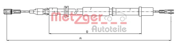 Тросик cтояночный тормоз METZGER 10.9832