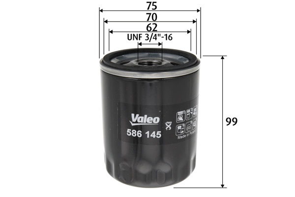 Масляный фильтр VALEO 586145