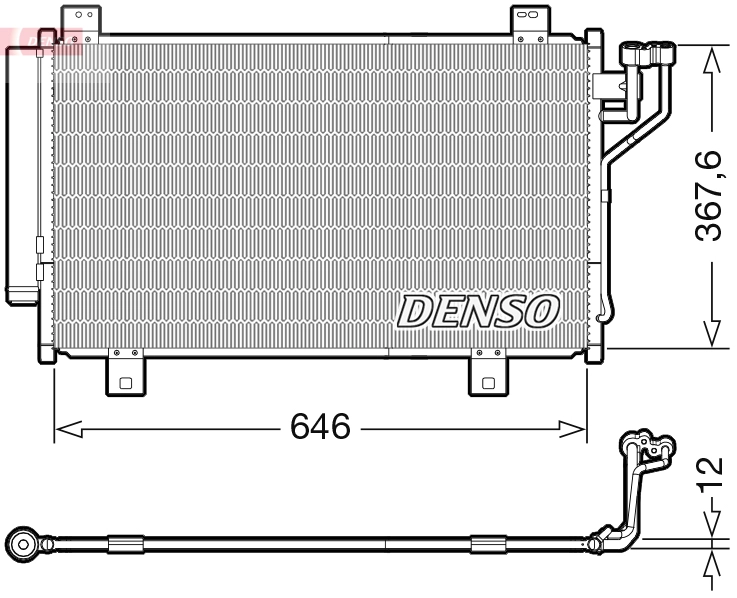 Конденсатор кондиционер DENSO DCN44012