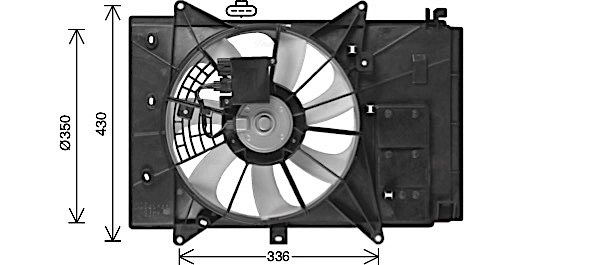 Вентилятор охлаждение двигателя AVA QUALITY COOLING MZ7555