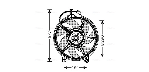 Вентилятор охлаждение двигателя AVA QUALITY COOLING MS7517