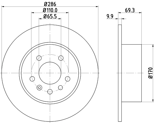 Тормозной диск pro HELLA/BEHR/PAGID 8DD 355 104-701