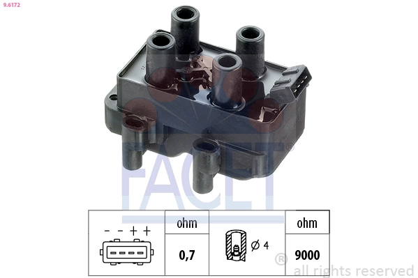 Катушка зажигания made in italy - oe equivalent FACET 9.6172