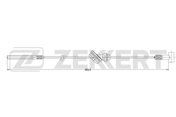 Тросик cтояночный тормоз ZEKKERT BZ-1201