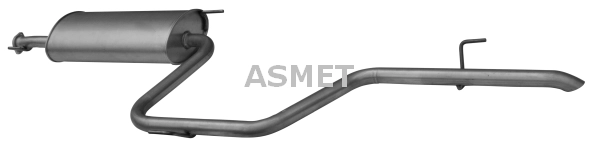 Глушитель выхлопных газов конечный ASMET 02.036