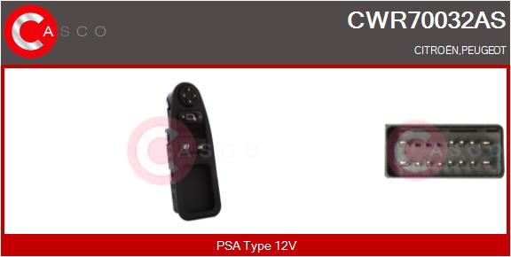 Выключатель стеклолодъемник brand new hq CASCO CWR70032AS