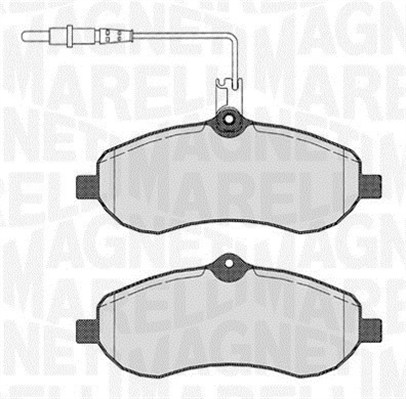 Комплект тормозных колодок дисковый тормоз MAGNETI MARELLI 363916060193