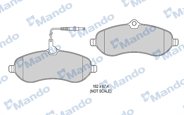 Комплект тормозных колодок дисковый тормоз MANDO MBF015481