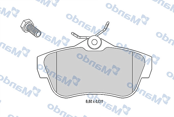 Комплект тормозных колодок дисковый тормоз MANDO MBF015482