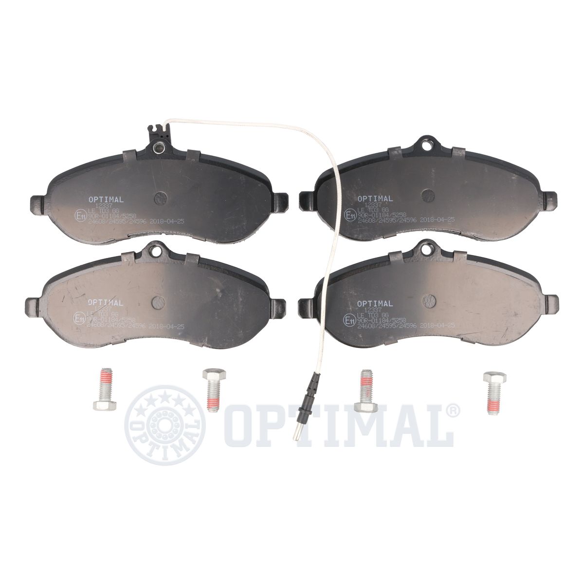 Комплект тормозных колодок дисковый тормоз OPTIMAL BP-12337