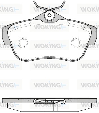 Комплект тормозных колодок дисковый тормоз WOKING P13993.00