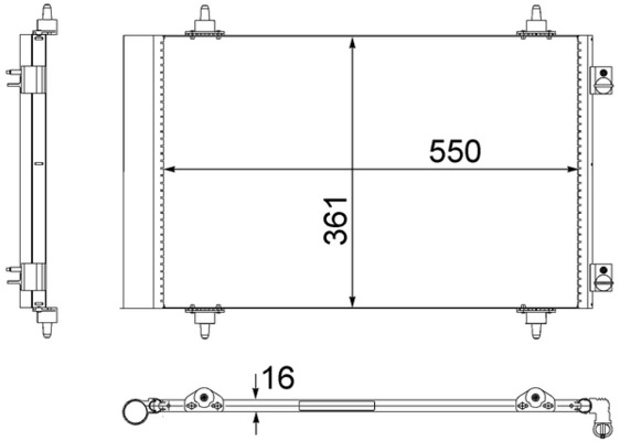 Конденсатор кондиционер behr MAHLE/KNECHT AC 487 000S
