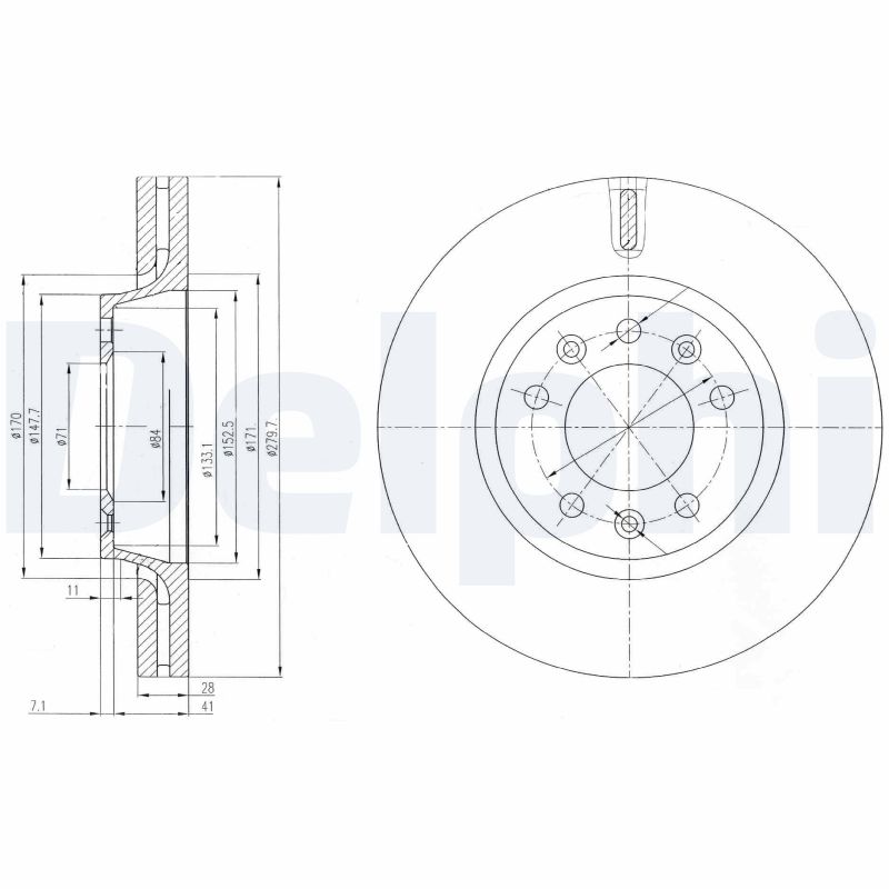 Тормозной диск DELPHI BG4084
