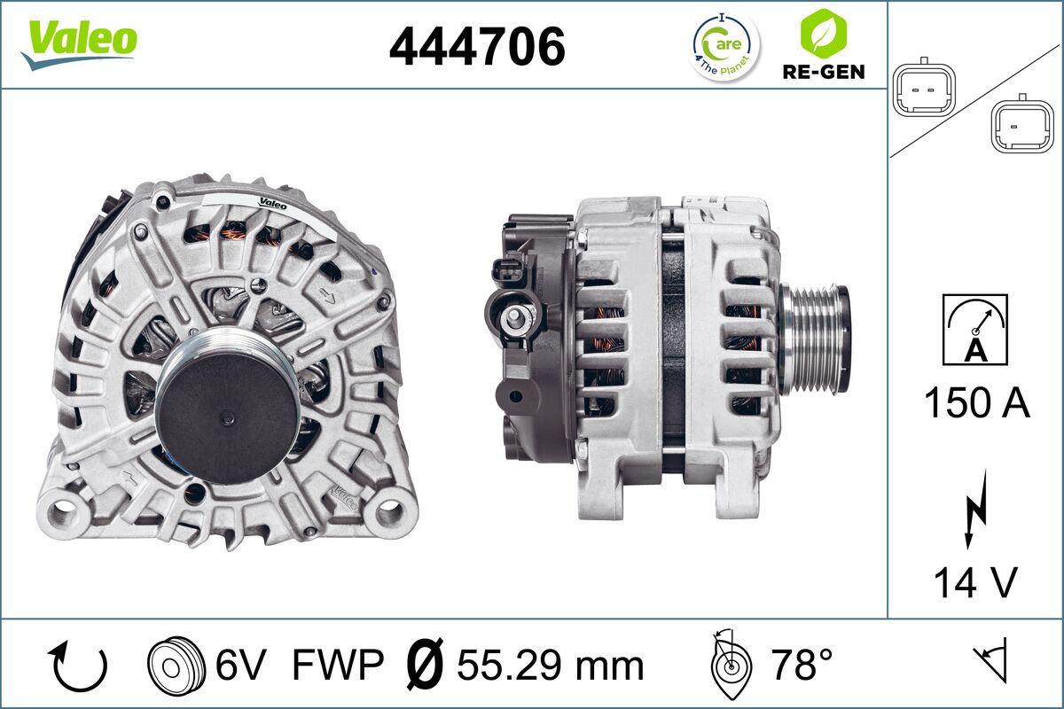 Генератор valeo re-gen remanufactured VALEO 444706
