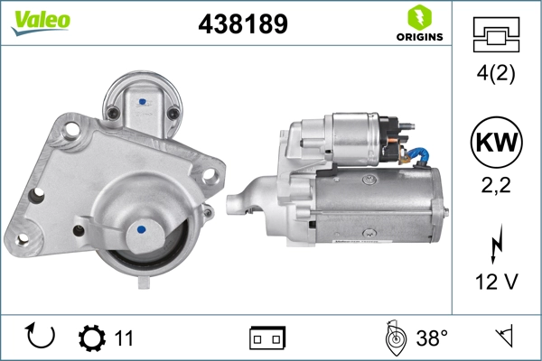 Стартер valeo origins new oe technology VALEO 438189