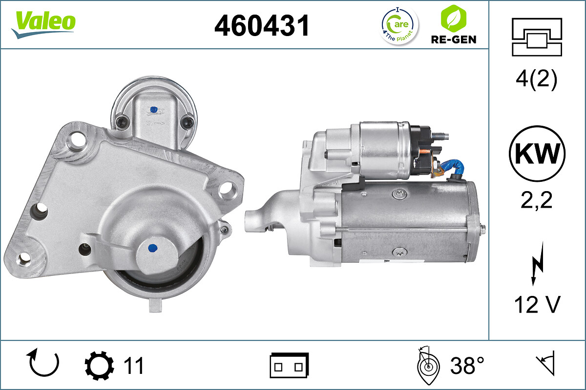 Стартер valeo re-gen remanufactured VALEO 460431