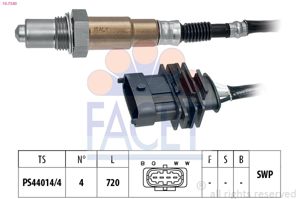 Лямбда-зонд made in italy - oe equivalent FACET 10.7340
