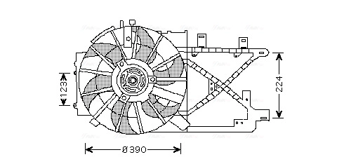 Вентилятор охлаждение двигателя AVA QUALITY COOLING OL7516