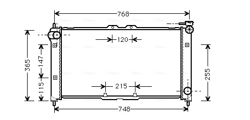 Радиатор охлаждение двигателя AVA QUALITY COOLING MZ2072