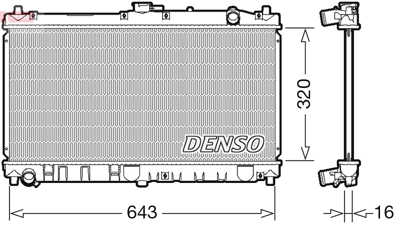 Радиатор охлаждение двигателя DENSO DRM44031