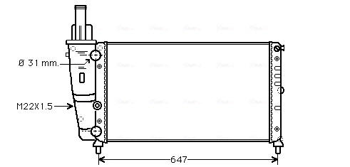 Радиатор охлаждение двигателя AVA QUALITY COOLING FT2141