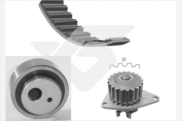 Водяной насос + комплект зубчатого ремня HUTCHINSON KH 03WP05