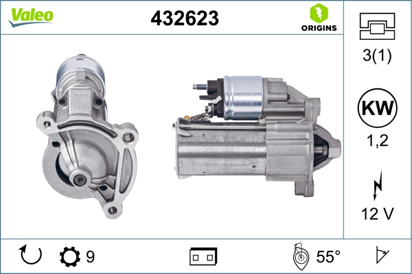 Стартер valeo origins new oe technology VALEO 432623