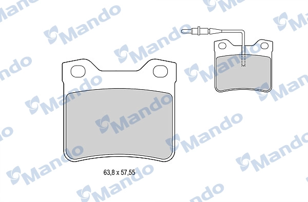 Комплект тормозных колодок дисковый тормоз MANDO MBF015772