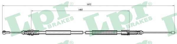 Тросик cтояночный тормоз LPR C1040B