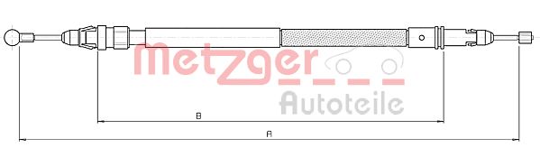 Тросик cтояночный тормоз METZGER 10.4738