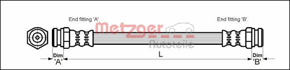 Тормозной шланг METZGER 4114702